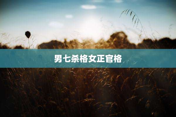 男七杀格女正官格
