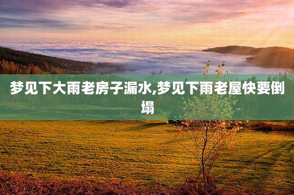 梦见下大雨老房子漏水,梦见下雨老屋快要倒塌