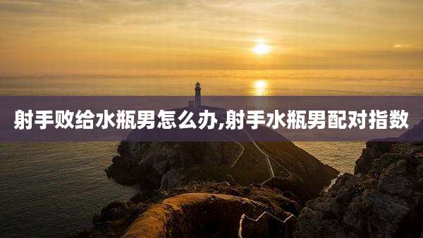 射手败给水瓶男怎么办,射手水瓶男配对指数