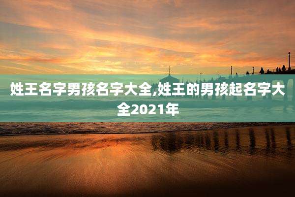 姓王名字男孩名字大全,姓王的男孩起名字大全2021年