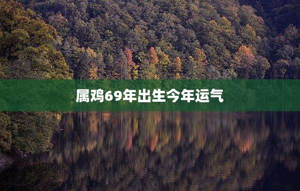 属鸡69年出生今年运气