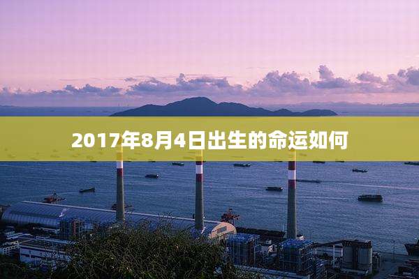 2017年8月4日出生的命运如何