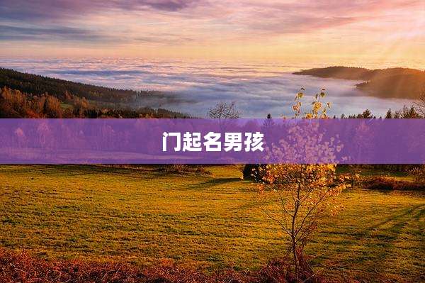 门起名男孩