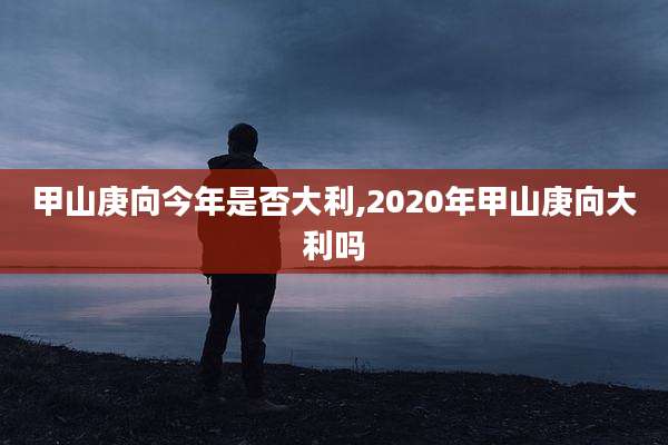 甲山庚向今年是否大利,2020年甲山庚向大利吗