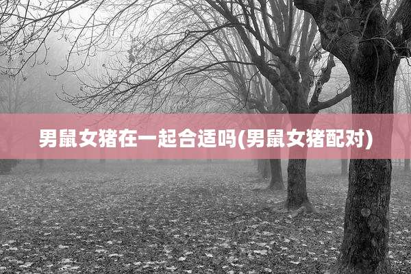 男鼠女猪在一起合适吗(男鼠女猪配对)