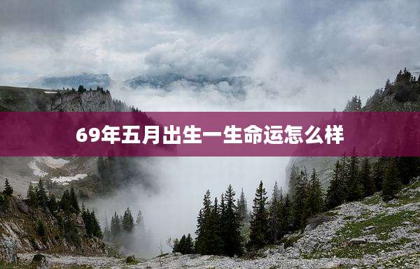 69年五月出生一生命运怎么样