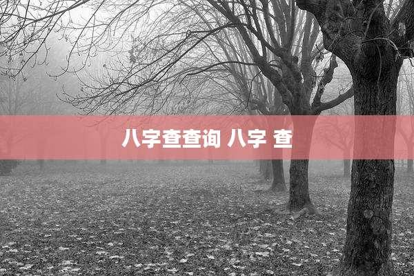 八字查查询 八字 查