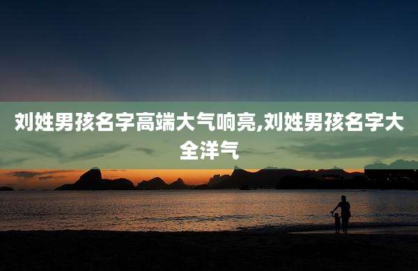 刘姓男孩名字高端大气响亮,刘姓男孩名字大全洋气
