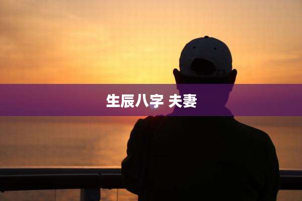 生辰八字 夫妻