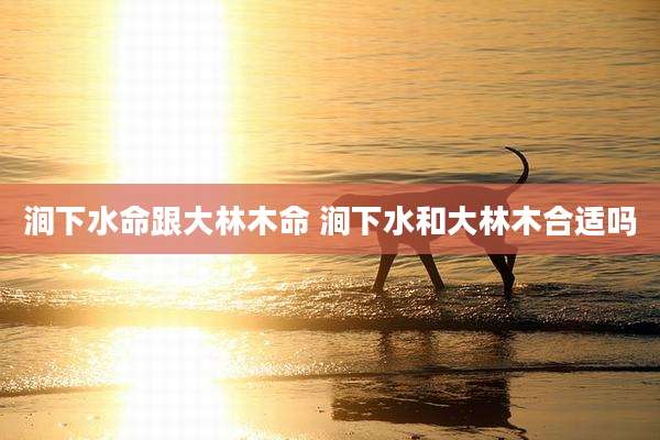 涧下水命跟大林木命 涧下水和大林木合适吗