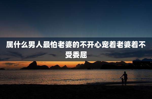 属什么男人最怕老婆的不开心宠着老婆着不受委屈