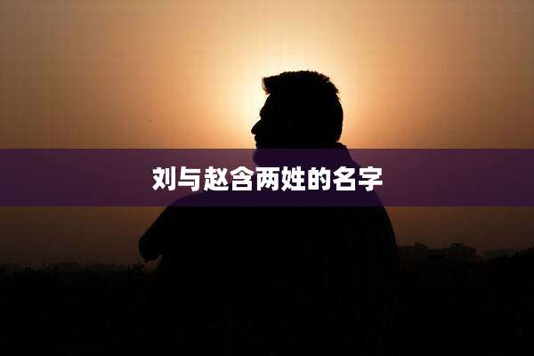 刘与赵含两姓的名字
