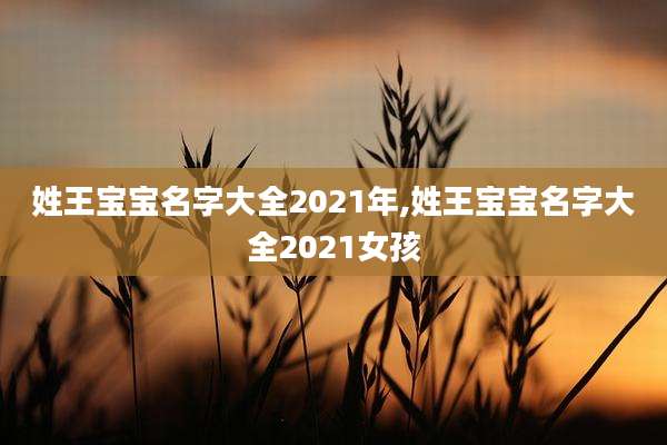 姓王宝宝名字大全2021年,姓王宝宝名字大全2021女孩