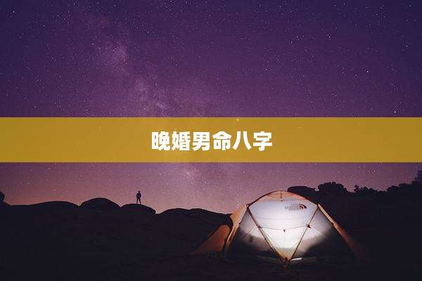 晚婚男命八字