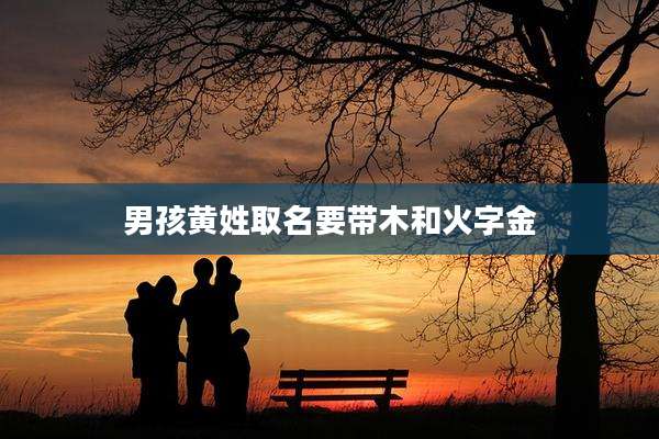 男孩黄姓取名要带木和火字金