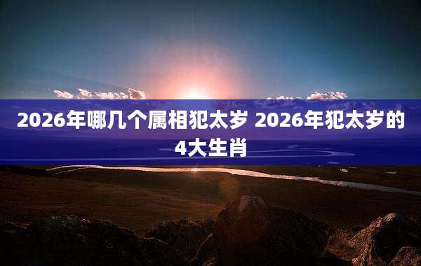 2026年哪几个属相犯太岁 2026年犯太岁的4大生肖