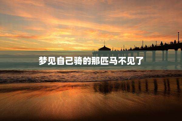 梦见自己骑的那匹马不见了