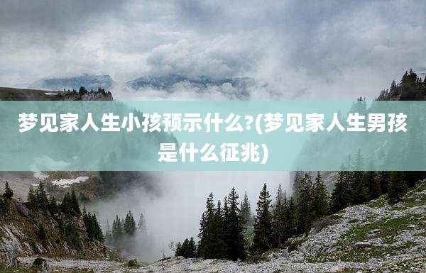 梦见家人生小孩预示什么?(梦见家人生男孩是什么征兆)