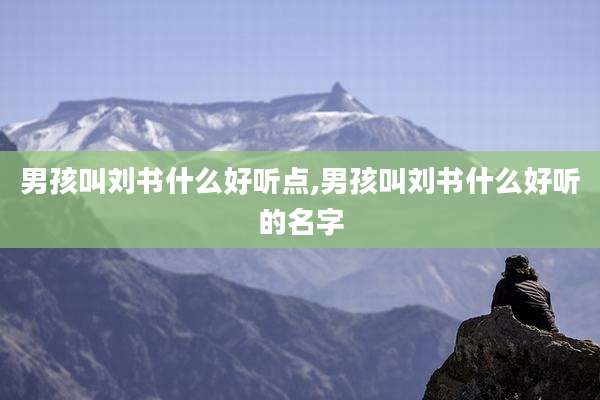 男孩叫刘书什么好听点,男孩叫刘书什么好听的名字