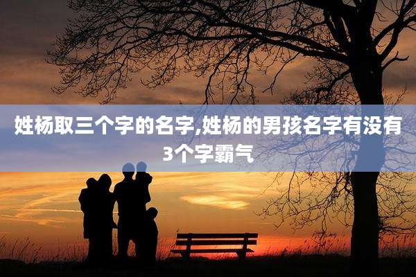 姓杨取三个字的名字,姓杨的男孩名字有没有3个字霸气