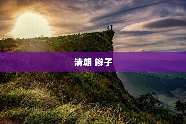 清朝 辫子