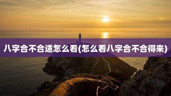 八字合不合适怎么看(怎么看八字合不合得来)