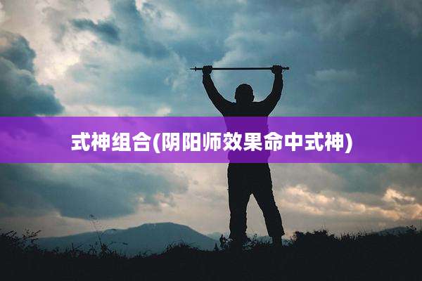 式神组合(阴阳师效果命中式神)