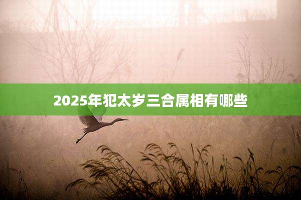 2025年犯太岁三合属相有哪些