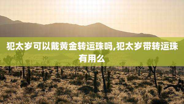 犯太岁可以戴黄金转运珠吗,犯太岁带转运珠有用么