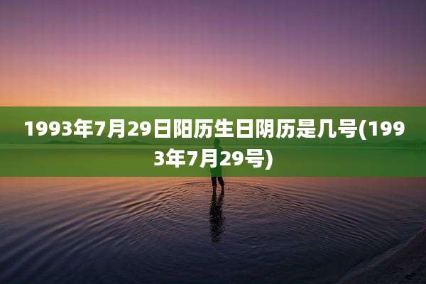 1993年7月29日阳历生日阴历是几号(1993年7月29号)
