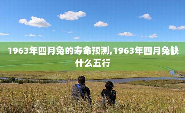 1963年四月兔的寿命预测,1963年四月兔缺什么五行