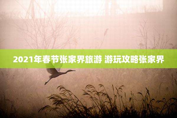 2021年春节张家界旅游 游玩攻略张家界