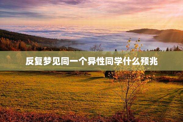 反复梦见同一个异性同学什么预兆