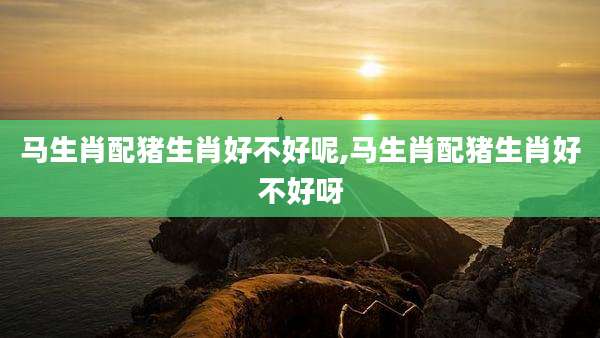 马生肖配猪生肖好不好呢,马生肖配猪生肖好不好呀