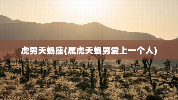 虎男天蝎座(属虎天蝎男爱上一个人)