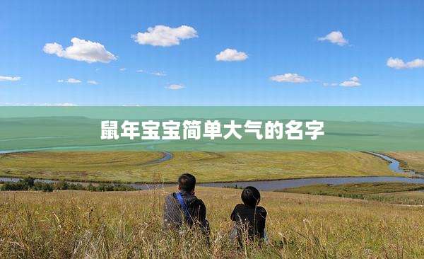 鼠年宝宝简单大气的名字