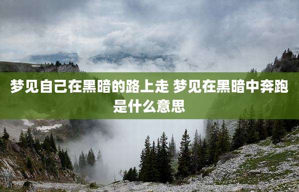 梦见自己在黑暗的路上走 梦见在黑暗中奔跑是什么意思