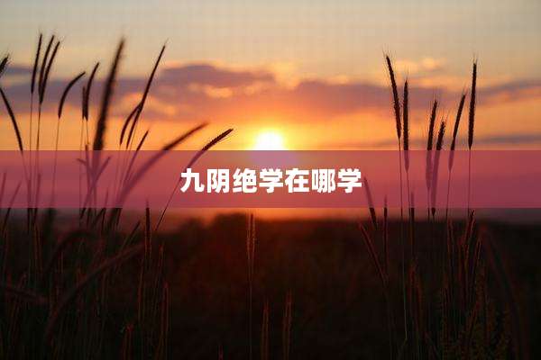 九阴绝学在哪学