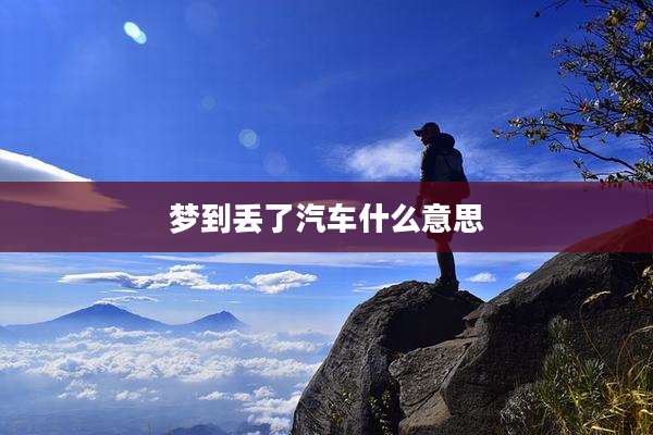 梦到丢了汽车什么意思