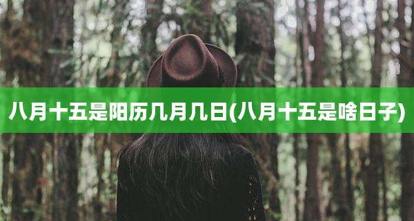 八月十五是阳历几月几日(八月十五是啥日子)