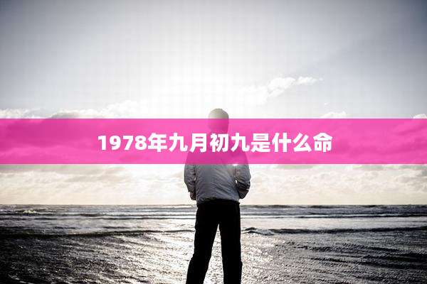 1978年九月初九是什么命