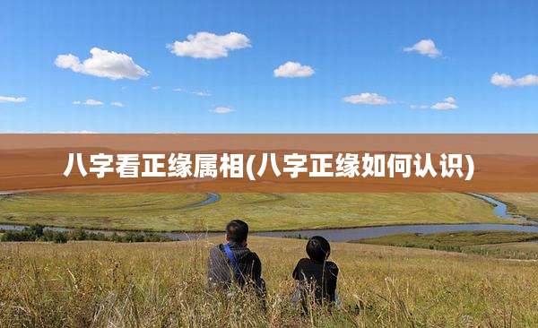 八字看正缘属相(八字正缘如何认识)