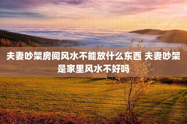 夫妻吵架房间风水不能放什么东西 夫妻吵架是家里风水不好吗