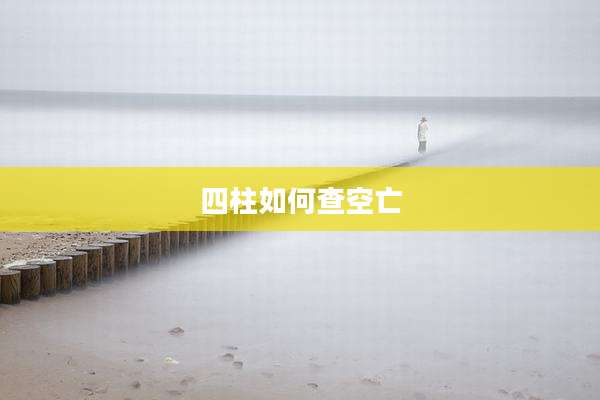四柱如何查空亡