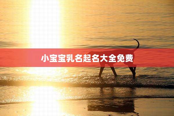 小宝宝乳名起名大全免费