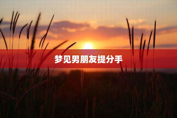 梦见男朋友提分手