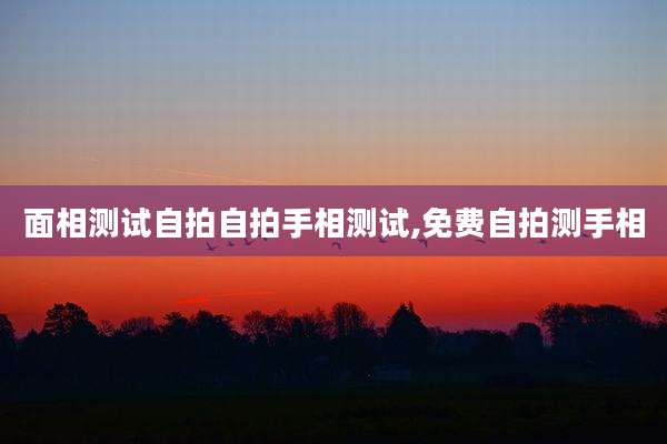 面相测试自拍自拍手相测试,免费自拍测手相