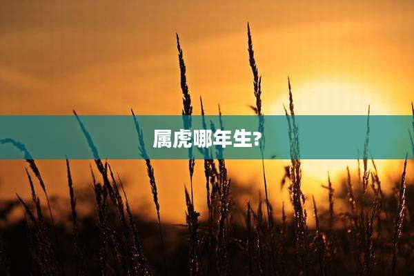 属虎哪年生?
