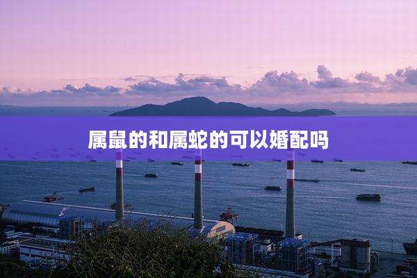属鼠的和属蛇的可以婚配吗