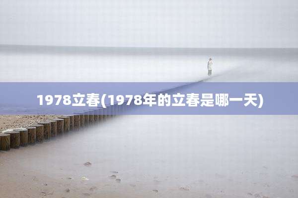 1978立春(1978年的立春是哪一天)